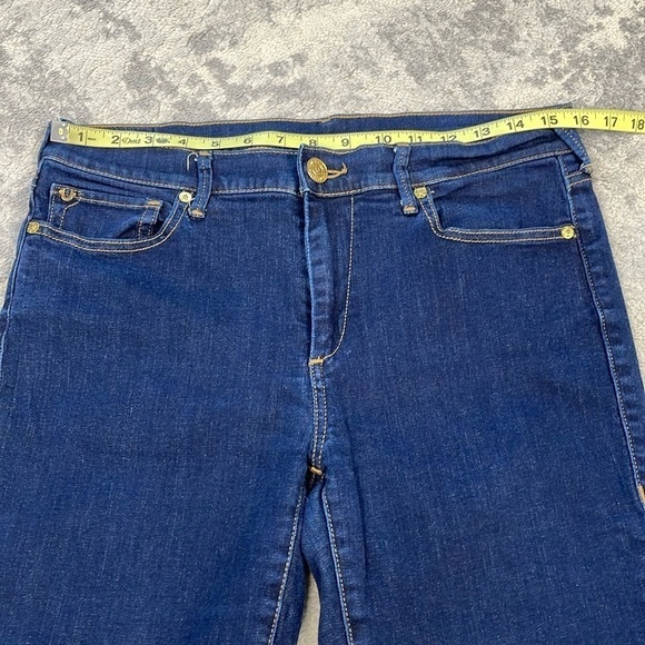 True Religion Halle Mid Rise Super Skinny Jeans Dark Wash Sz 31 - Picture 8 of 12